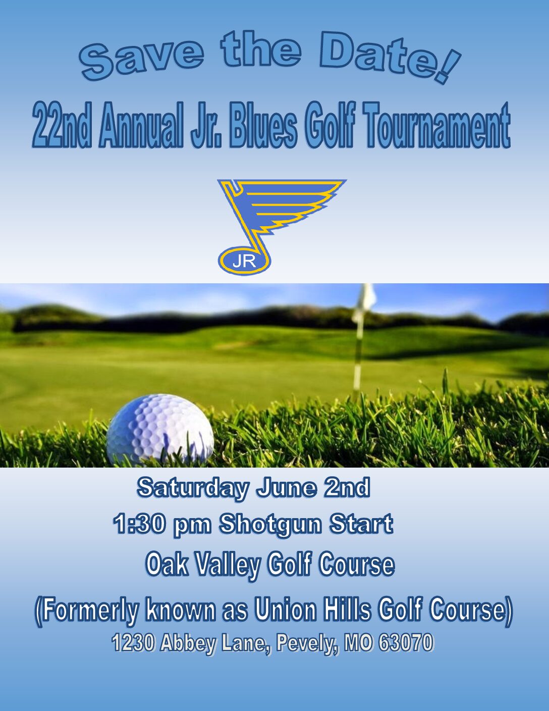 2018 JR. BLUES GOLF TOURNAMENT IS FILLING UP FAST