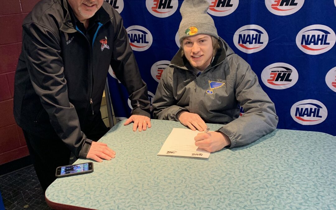JR. BLUES FORWARD WIETHAUPT SIGNS NAHL TENDER