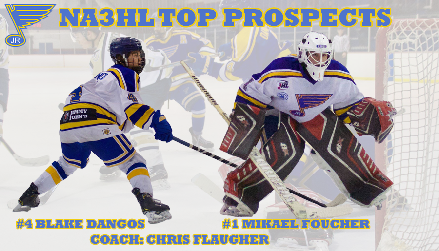 DANGOS, FOUCHER, FLAUGHER TO REPRESENT JR. BLUES AT NAHL TOP PROSPECTS