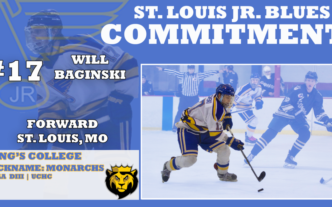 JR. BLUES’ BAGINSKI MAKES NCAA COMMITMENT