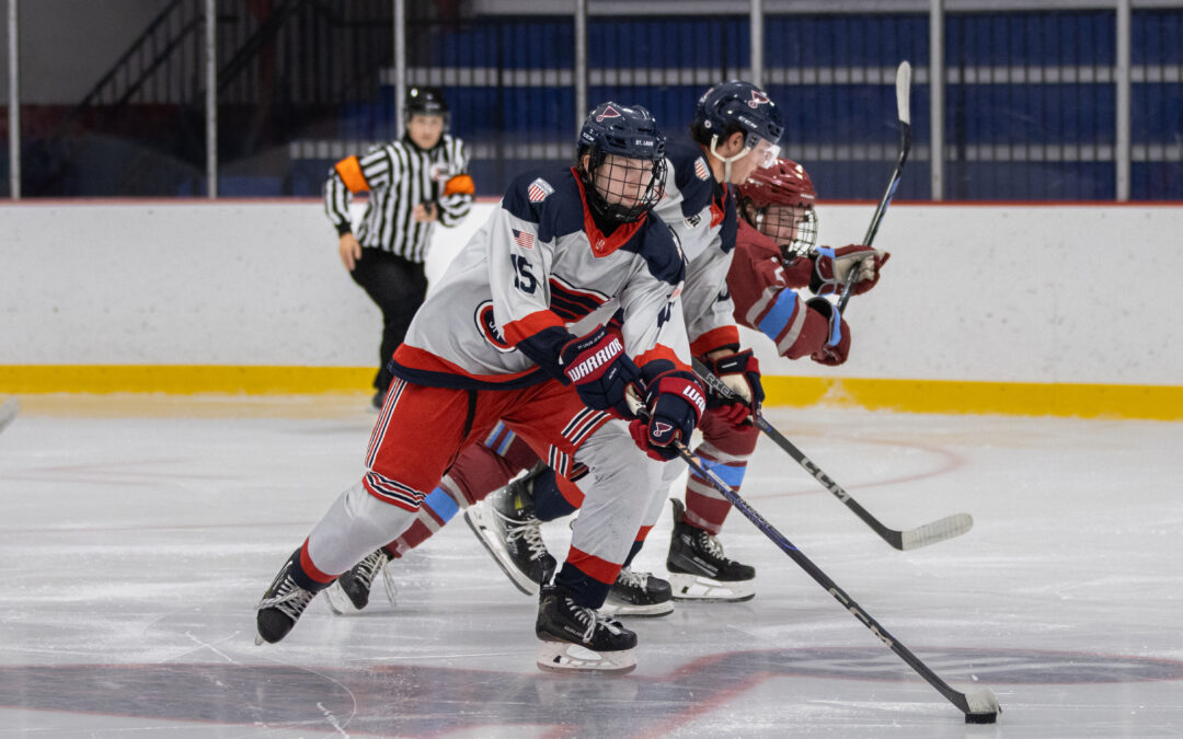 Jr. Blues Split with the Woodsmen Opening Weekend of 2024-2025 Season