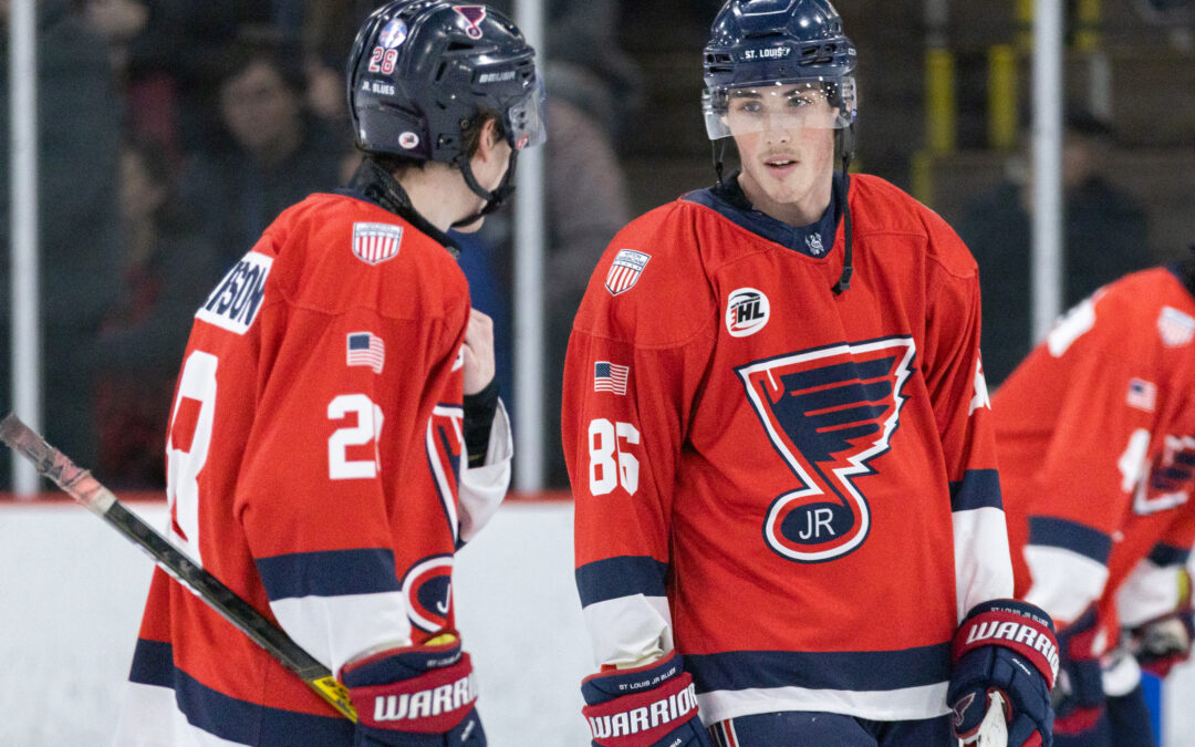 Jr. Blues Split With The Woodsmen, Clinch Playoff Spot